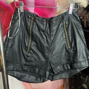 Sunny Girl Black High Waist Shorts